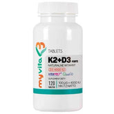 Vitamin K2 + D3 FORTE D - 3 4000 IU a K2 100 µg 250 tablet MYVITA